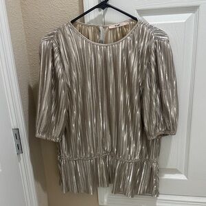 Miami Metallic Pleated Blouse